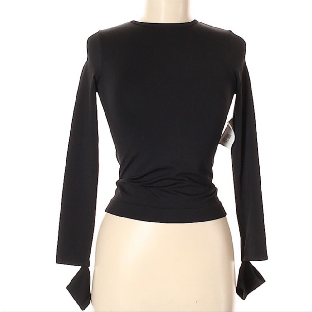 Helmut Lang Fitted Slit-Cuff Jersey Shirt